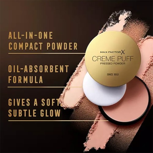 Max Factor Creme Puff Powder - kompaktinė pudra, 14 g - 05 Translucent