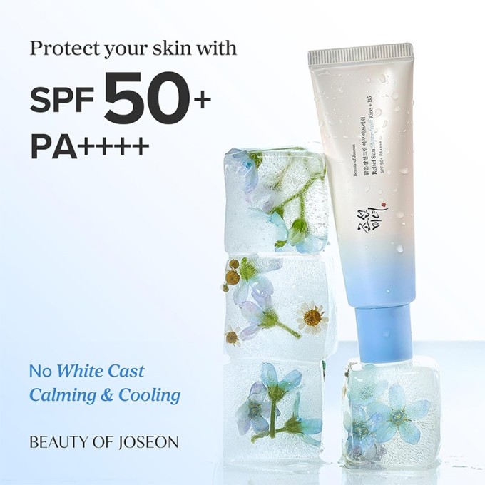 Beauty of Joseon Relief Sun Aqua Fresh Rice + B5 SPF 50+ - drėkinamasis veido kremas nuo saulės, 50