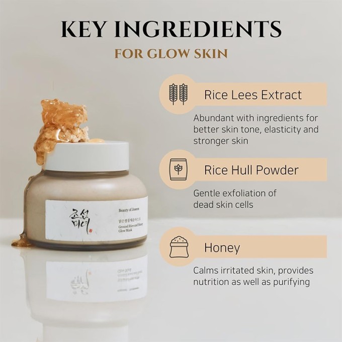 Beauty of Joseon Ground Rice and Honey Glow Mask - nuplaunamoji veido kaukė, 150 ml