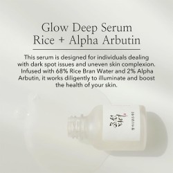 Beauty of Joseon Rice + Alpha Arbutin Glow Deep Serum - veido serumas, 30 ml