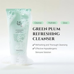 Beauty of Joseon Green Plum Refreshing Cleanser - gaivinamasis veido prausiklis, 100 ml