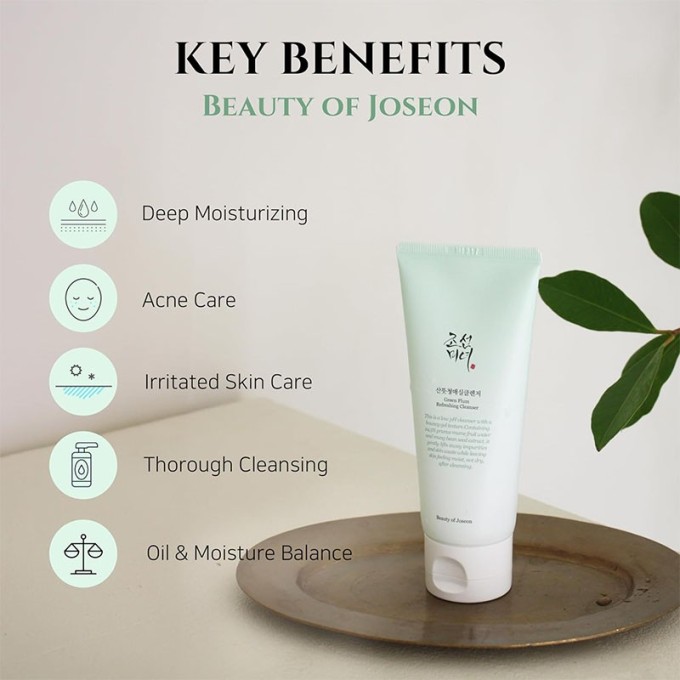 Beauty of Joseon Green Plum Refreshing Cleanser - gaivinamasis veido prausiklis, 100 ml