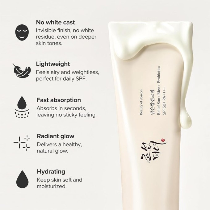 Beauty of Joseon Relief Sun Cream SPF 50 - apsauginis veido kremas nuo saulės, 50 ml