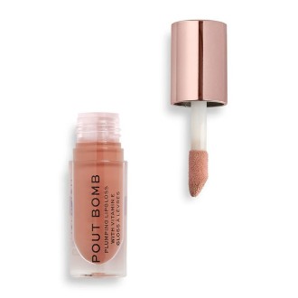 Makeup Revolution Pout Bomb Plumping Lip Gloss - lūpų blizgesys, 4.6 ml - Candy Pink