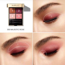 Guerlain Ombres G Eyeshadow Quad - 4 spalvų akių šešėlių paletė, 6 g - 530 Majestic Rose