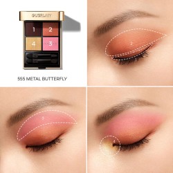 Guerlain Ombres G Eyeshadow Quad - 4 spalvų akių šešėlių paletė, 6 g - 555 Metal Butterfly