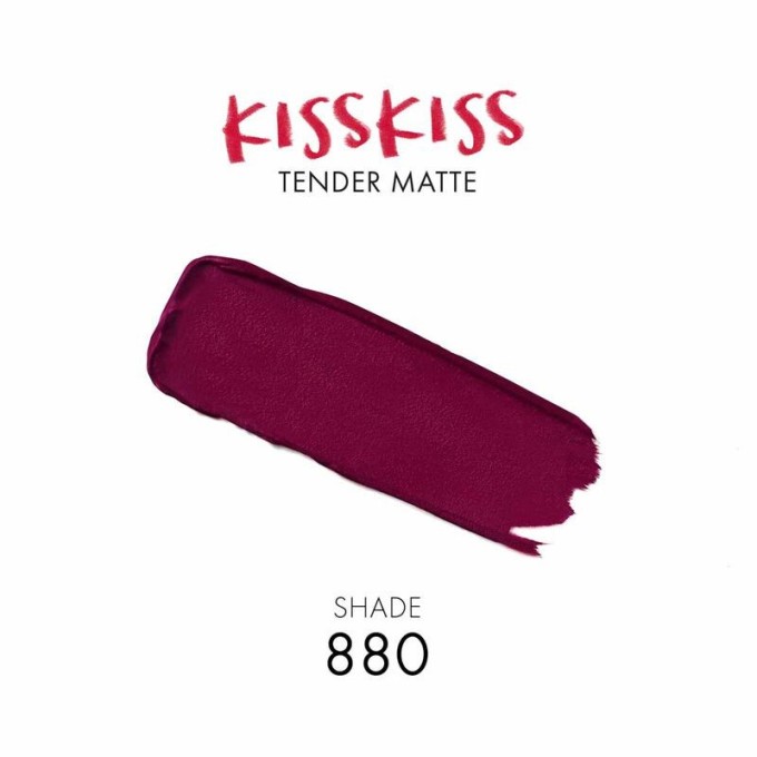 Guerlain KissKiss Tender Matte Lipstick 2,8 g 880 Cares Plum