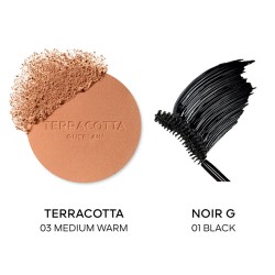 Guerlain Terracotta x Noir G Set dovanų rinkinys - blakstienų tušas 6 g ir kompaktinė pudra 8,5 g