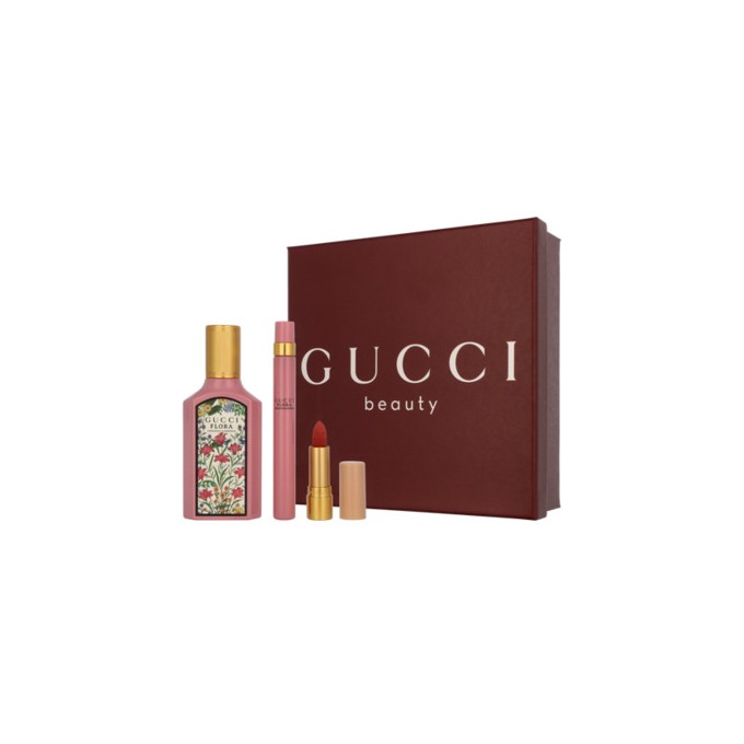 Gucci Flora Gorgeous Gardenia Dárková sada EDP 50 ml, rtěnka 1 g a miniaturka EDP 10 ml 50ml