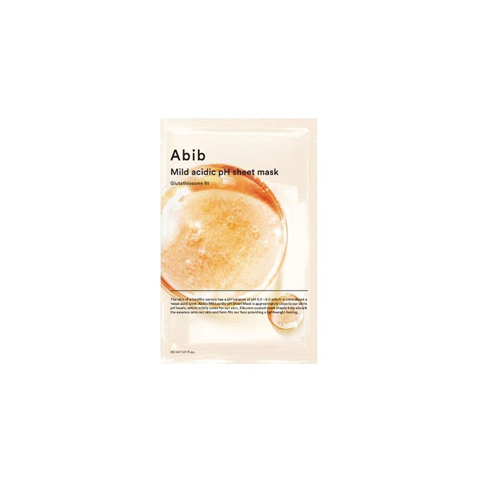 Abib Glutathiosome Fit Mild Acidic pH Sheet Mask - šviesinanti lakštinė kaukė, 30 ml