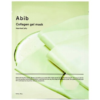 Abib Heartleaf Jelly Collagen Gel Mask - lakštinė kolageno kaukė, 4 vnt.