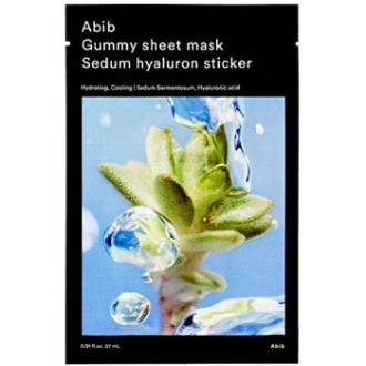 Abib Sedum Hyaluron Sticker Gummy Sheet Mask - drėkinamoji lakštinė kaukė, 27 ml