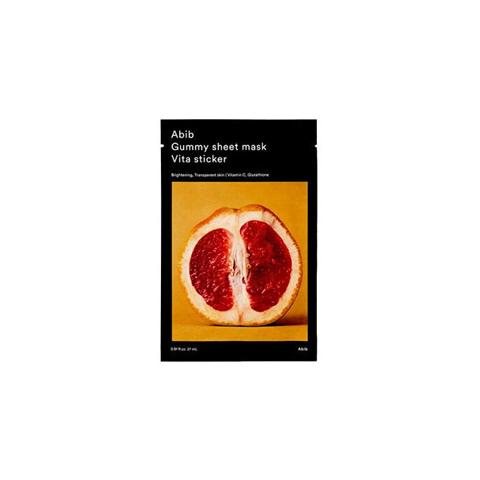 Abib Vita Sticker Gummy Sheet Mask - skaistinanti lakštinė veido kaukė, 27 ml