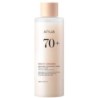 Anua Rice 70 + Ceramide Glow Milky Toner - odos tonikas su ryžių ekstraktu, 250 ml