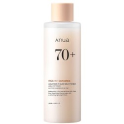 Anua Rice 70 + Ceramide Glow Milky Toner - odos tonikas su ryžių ekstraktu, 250 ml