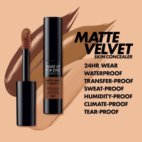 Make Up For Ever Matte Velvet Skin Concealer - maskuoklis, 9 ml - 2.4 Soft Sand
