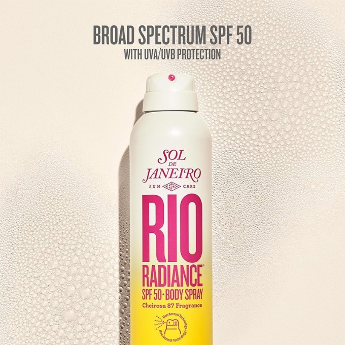 Sol De Janeiro SPF 50 Rio Radiance Body Spray - vėsinantis kūno purškiklis nuo saulės, 200 ml