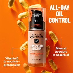 Revlon Professional Colorstay 24h Make-up 24h SPF 15 - skystas makiažo pagrindas mišriai ir riebiai