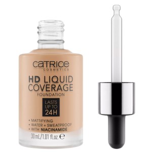 Catrice Liquid Make-Up HD Liquid Coverage Foundation - skystas makiažo pagrindas, 30 ml - 040 Warm
