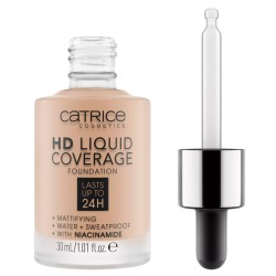 Catrice Liquid Make-Up HD Liquid Coverage Foundation - skystas makiažo pagrindas, 30 ml - 020 Rose