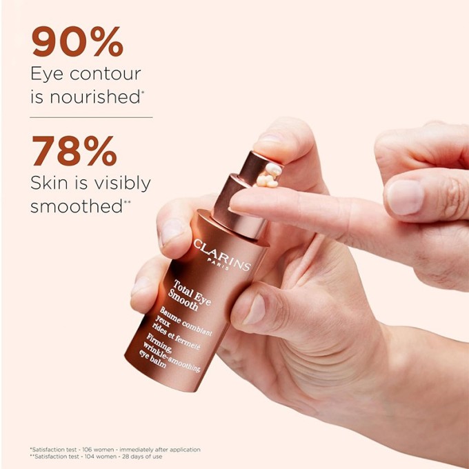 Clarins Total Eye Smooth Eye Balm - paakių kremas ir kaukė viename, 15 ml