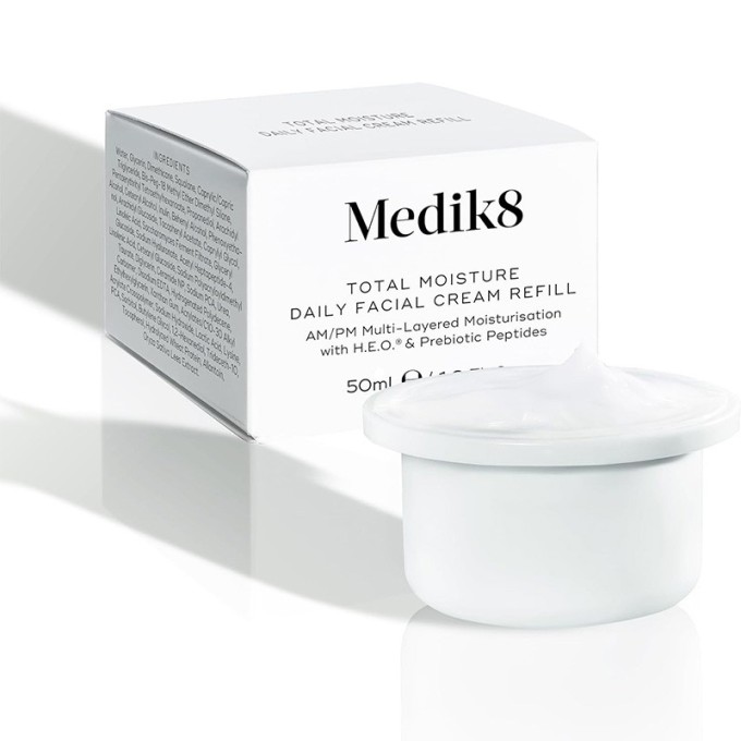 Medik8 Total Moisture Daily Facial Cream Refill - papildymas drėkinamam odos kremui, 50 ml
