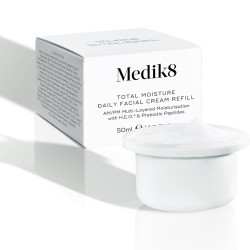 Medik8 Total Moisture Daily Facial Cream Refill - papildymas drėkinamam odos kremui, 50 ml