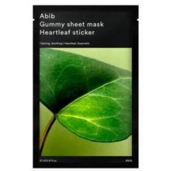 Abib Gummy Sheet Mask Heartleaf Sticker - drėkinamoji lakštinė kaukė su šparagų ekstraktu, 27 ml