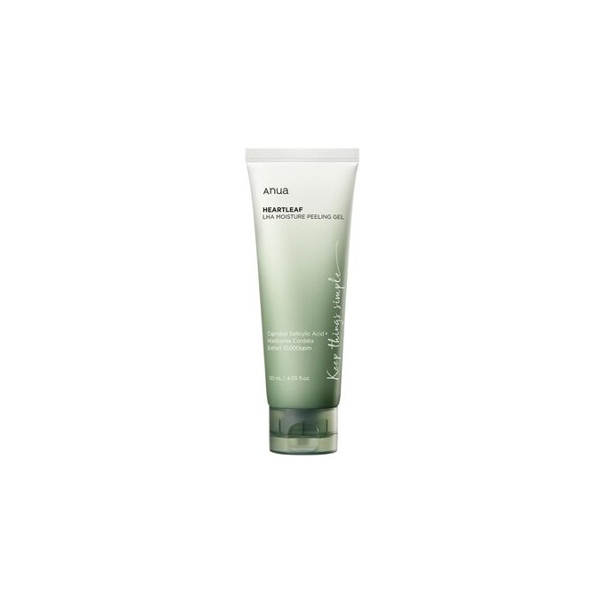 Anua Heartleaf LHA Moisture Peeling Gel - švelnus gelinis šveitiklis jautriai odai, linkusiai į