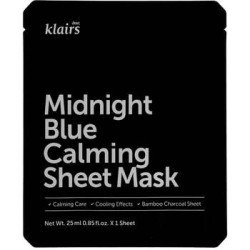 Dear, Klairs Midnight Blue Calming Sheet Mask - raminanti lakštinė kaukė, 25 ml