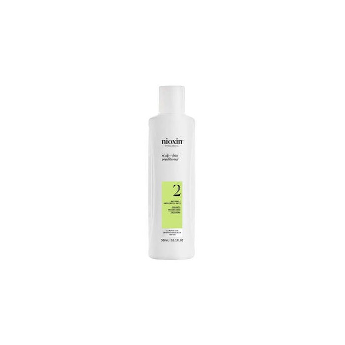 Nioxin System 2 Scalp + Hair Conditioner - kondicionierius slenkantiems nedažytiems plaukams, 300 ml