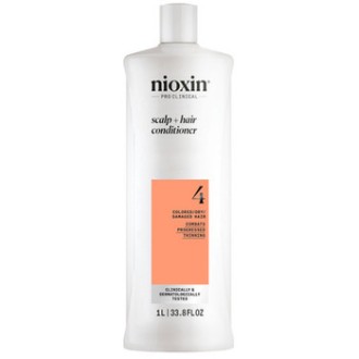 Nioxin System 4 Scalp & Hair Conditioner - kondicionierius dažytiems, slenkantiems plaukams, 1000 ml