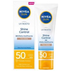 Nivea Sun UV Face Shine Control Cream Tinted SPF 50 - tonuotas matinis veido kremas, 50 ml - 01