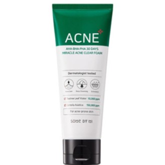 Some By Mi AHA.BHA.PHA 30 Days Miracle Acne Clear Foam - Giliai valančios putos probleminei odai