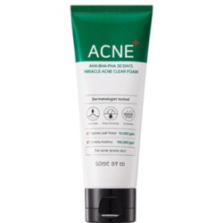 Some By Mi AHA.BHA.PHA 30 Days Miracle Acne Clear Foam - Giliai valančios putos probleminei odai
