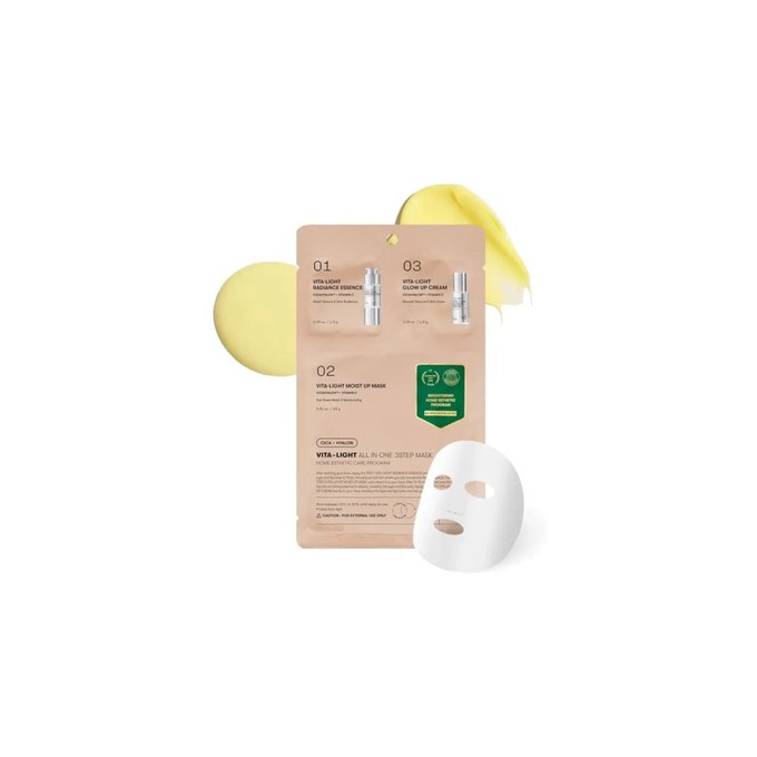 VT Cosmetics Vita-Light All In One 3Step Mask + + - skaistinanti ir drėkinanti veido kaukė