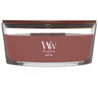 WoodWick Rouge Oud Loď ( růžový oud )- Vonná svíčka 453.6g
