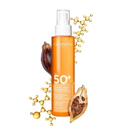 Clarins Glowing Body Sun Care Mist SPF 50+ - apsauginė kūno dulksna, 150 ml