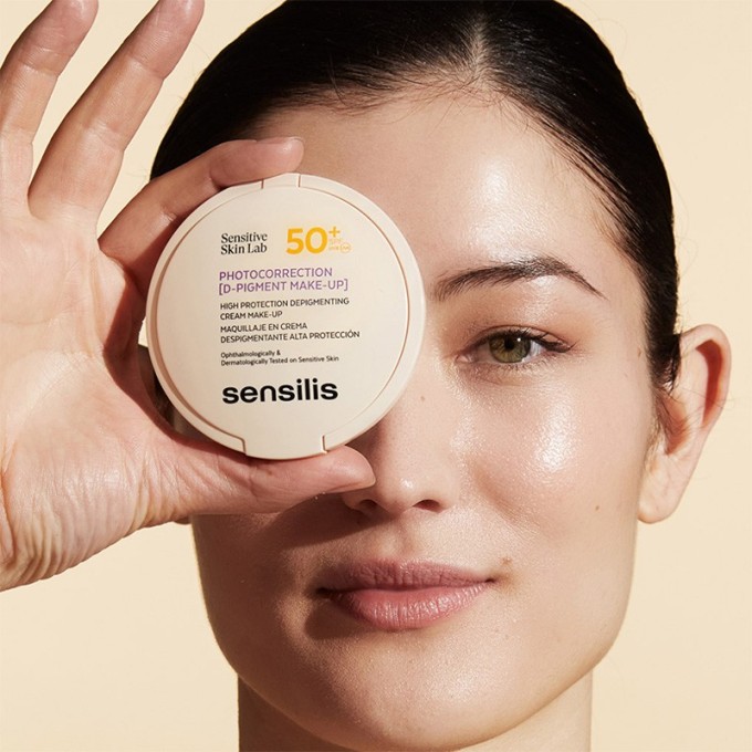 Sensilis Photocorrection D-Pigment Make-up SPF 50+ - kreminis makiažo pagrindas, 10 g - 01 Natural