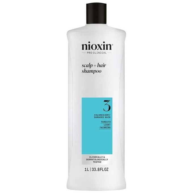 Nioxin System 3 Cleanser Shampoo - šampūnas, 1000 ml