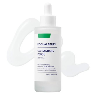 Eqqualberry Swimming Pool Ampoule - drėkinantis ir raminantis veido serumas, 50 ml