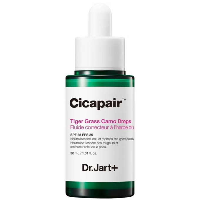 Dr. Jart+ + Cicapair Tiger Grass Camo Drops SPF 35 - lengvas tonizuojantis fluidas, 30 ml