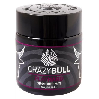 CrazyBull Play Hard Strong Matte Paste - stiprios fiksacijos formavimo pasta plaukams, 100 g