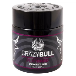 CrazyBull Play Hard Strong Matte Paste - stiprios fiksacijos formavimo pasta plaukams, 100 g