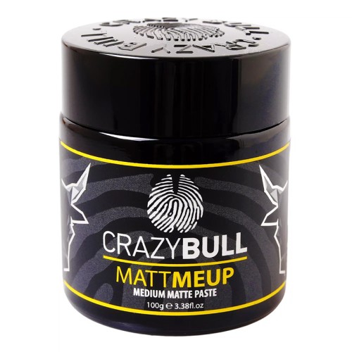 CrazyBull Matt Meup Medium Matte Paste - plaukų formavimo pasta, 100 g