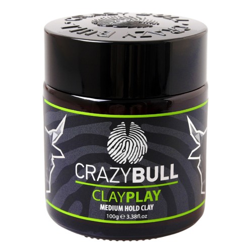 CrazyBull Clay Play Medium Hold Clay - plaukų formavimo molis, 100 g