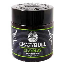 CrazyBull Clay Play Medium Hold Clay - plaukų formavimo molis, 100 g