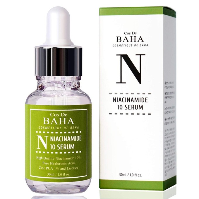 Cos De Baha N Niacinamide 10 Serum - priešuždegiminis serumas riebiai ir probleminei odai, 30 ml
