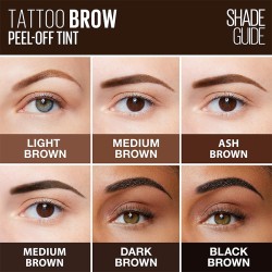 Maybelline Semi-permanent eyebrow color - pusiau ilgalaikiai antakių dažai, 4 g - Dark Brown