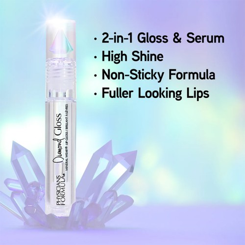 Physicians Formula Mineral Wear Diamond Gloss - lūpų blizgis, 4,6 ml - Crystal Clear